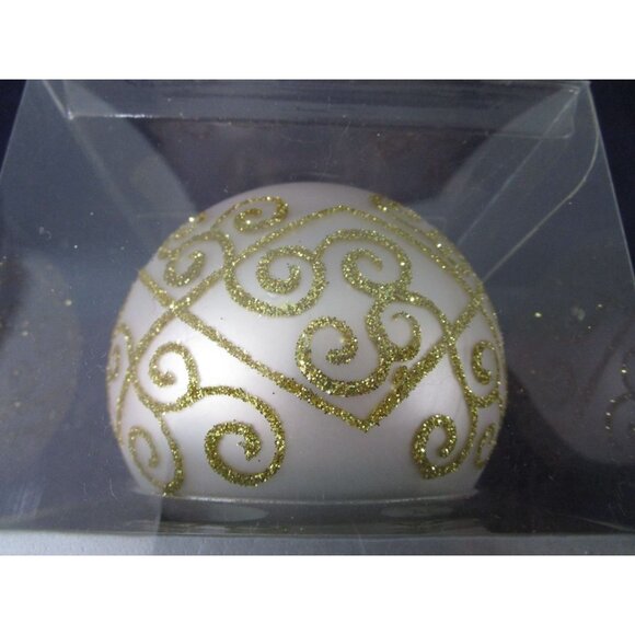 Catherine Lillywhites Gold White  Christmas Ornaments Tea Light Holders EUC - Picture 10 of 16